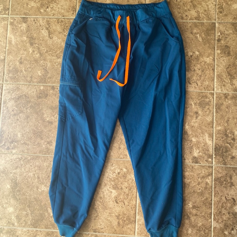 Figs Large scrub pants bottoms dark blue limited edition joggers